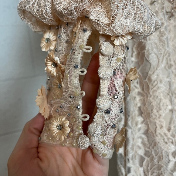 Mac Duggal 79397 Lace Long Sleeve V Neck Embellished Gown - Picture 9 of 14